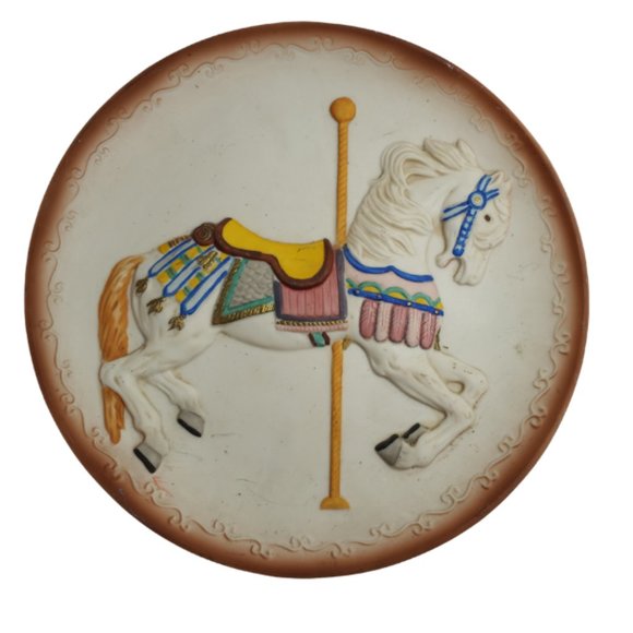 Vintage. 1986 Carousel 3D Horse Plate